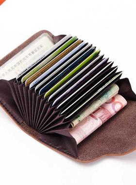 Cow Splt Leather Men & Women Credt Card Holder Sold Hasp