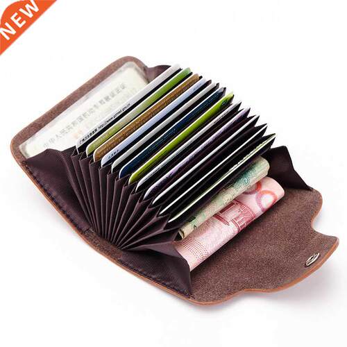 Cow Splt Leather Men & Women Credt Card Holder Sold Hasp
