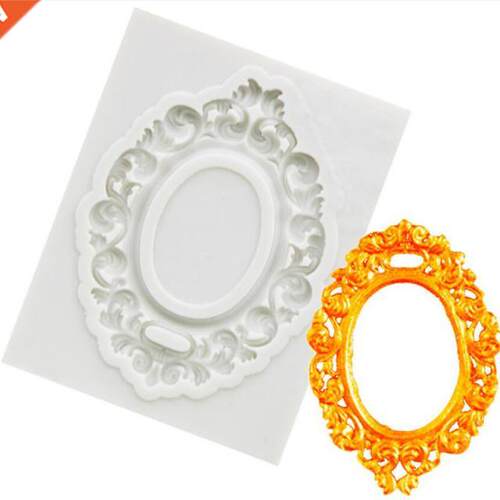 Border European Relief Silicone Mold Fondant Mold Frame Mirr
