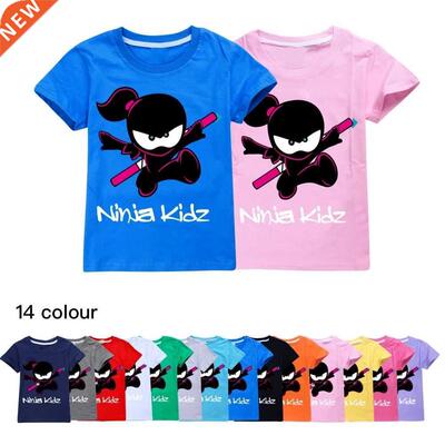 NINJA KIDZ T Shirt Boys Girls Short T-Shirt Summer 100%cotto