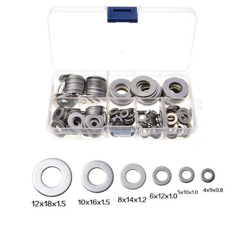270Pcs 304 Stainless Steel M4-M12 Metric Flat Gasket Kit Mac