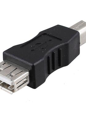 USB printer type A female - type B male black silver tone