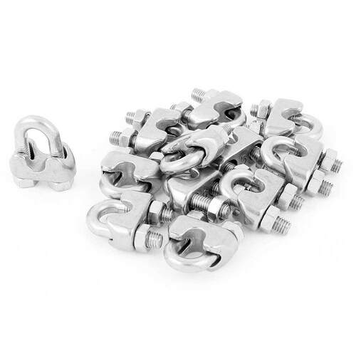 5mm /16 Inch Wire Rope Cable Clamp Clips 12pcs