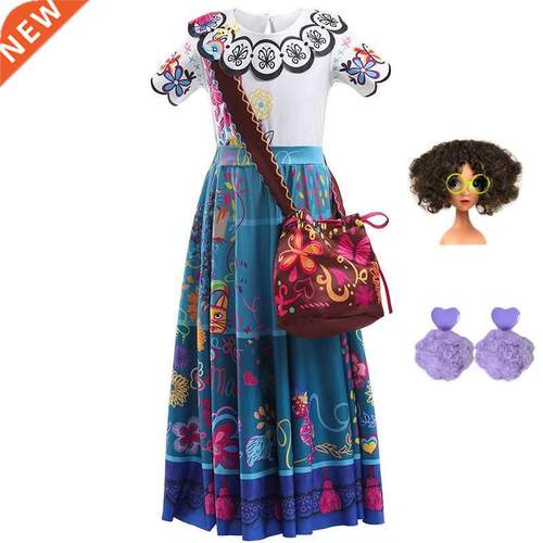 Girls Encanto Mirabel Cosplay Dress Costume for Halloween Pr