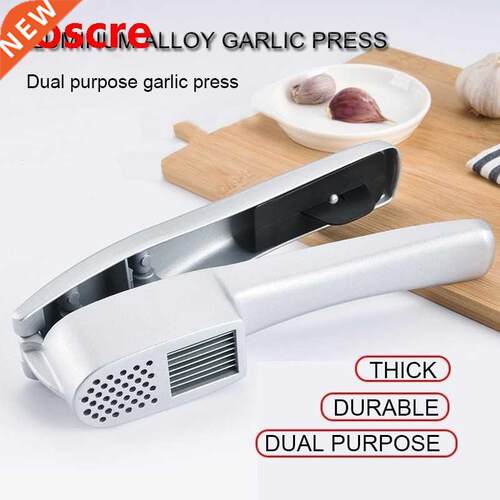 Kitchen Aluminium Garlic Press set with Silicone Tube Roller