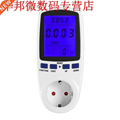 EU Plug 230 V 50Hz Backlght LCD Dsplay Watt Hudge Voltag