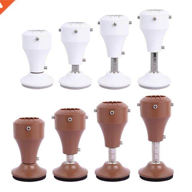 4 Pack Adjustable Bed Risers 360° Rotatable Furniture Ri