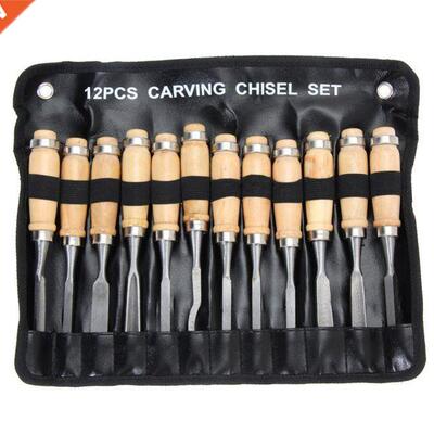 10/12Pcs Professional Manual Wood Carving Hand Chisel Tool S