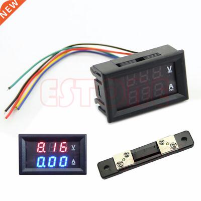 LED Voltmeter Ammeter Amp Volt Meter + Current Shunt DC 100V