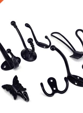 1PC Black Wall Door Coat Hook clothes Robe Hanger hat Hanger