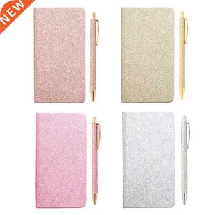Gltter Powder A6 Notebook wth Pen Set Thck Classc Premu