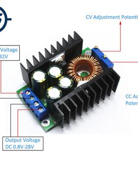 12A Step-Down Power Module DC 7V-32V to DC 0.8V-28V 300W LED