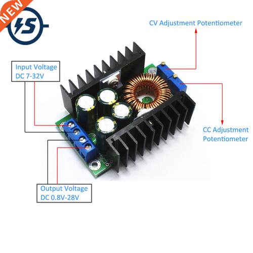 12A Step-Down Power Module DC 7V-32V to DC 0.8V-28V 300W LED