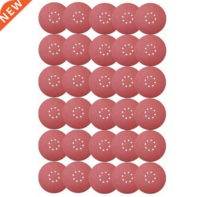 30PCS 9 nch 8 Hole Sandng Dscs Assorted Hook and Loop San