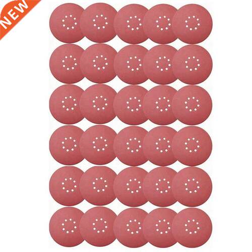 30PCS 9 nch 8 Hole Sandng Dscs Assorted Hook and Loop San