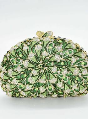 Clutch bg with dimond Ldies Clutch Luxury Elegnt Hndbg