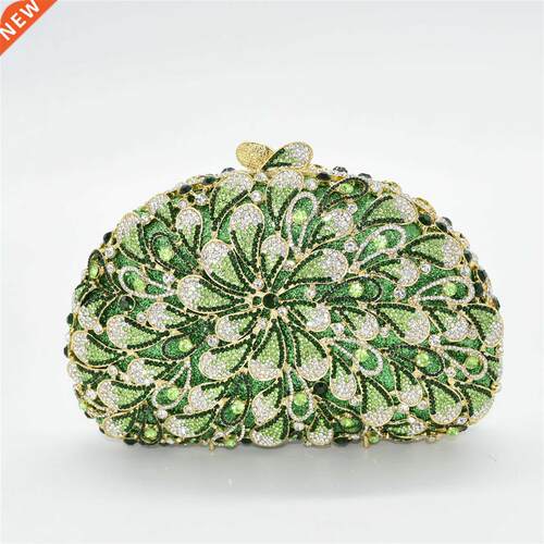 Clutch bg with dimond Ldies Clutch Luxury Elegnt Hndbg