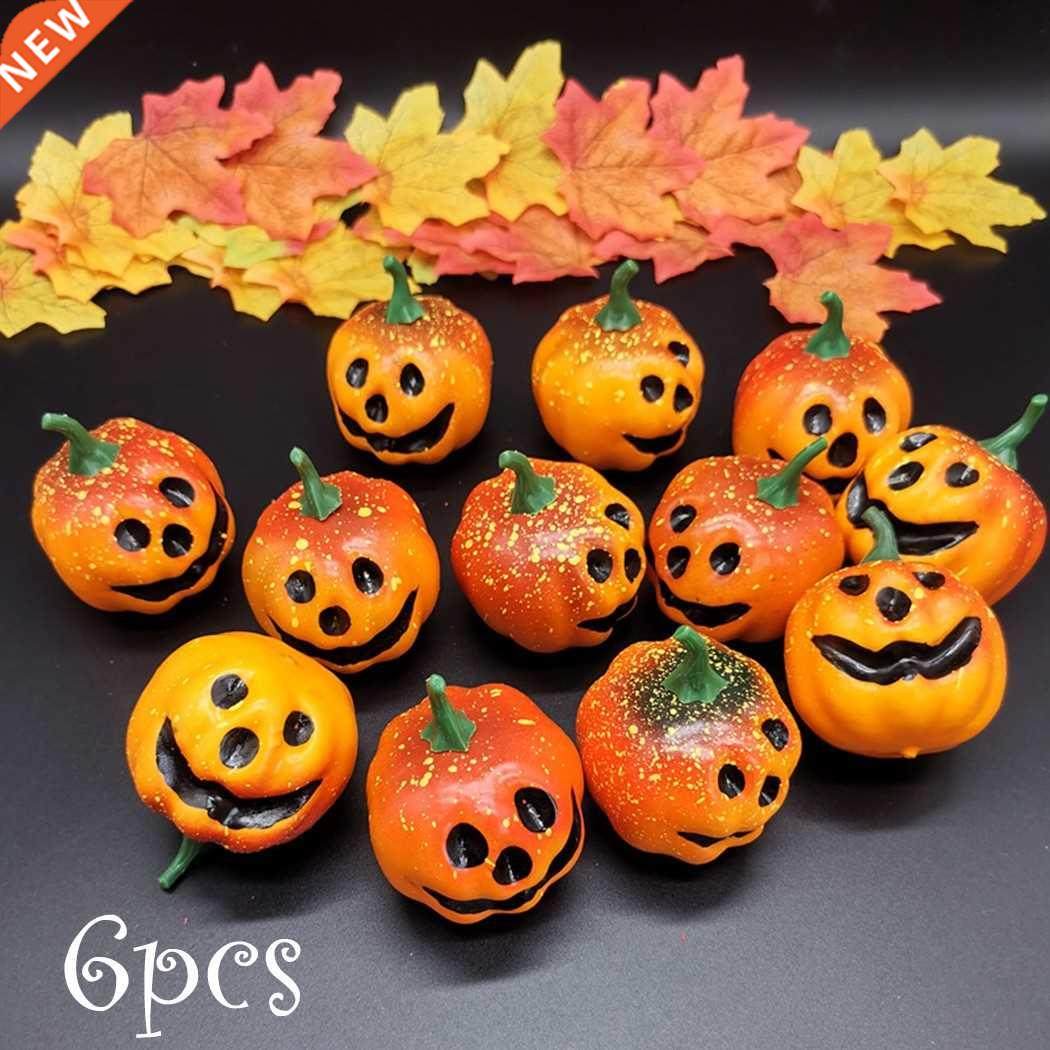 6Pcs Mini Artificial Pumpkin Fake Simulation Vegetabl Happy