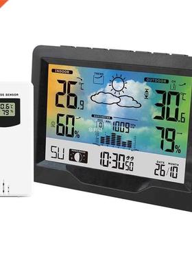 Weather Station Colorful Screen Temperature Humidity Thermom