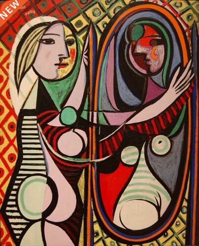 Girl in front of the Mirror by Pablo Picasso. High-grade han