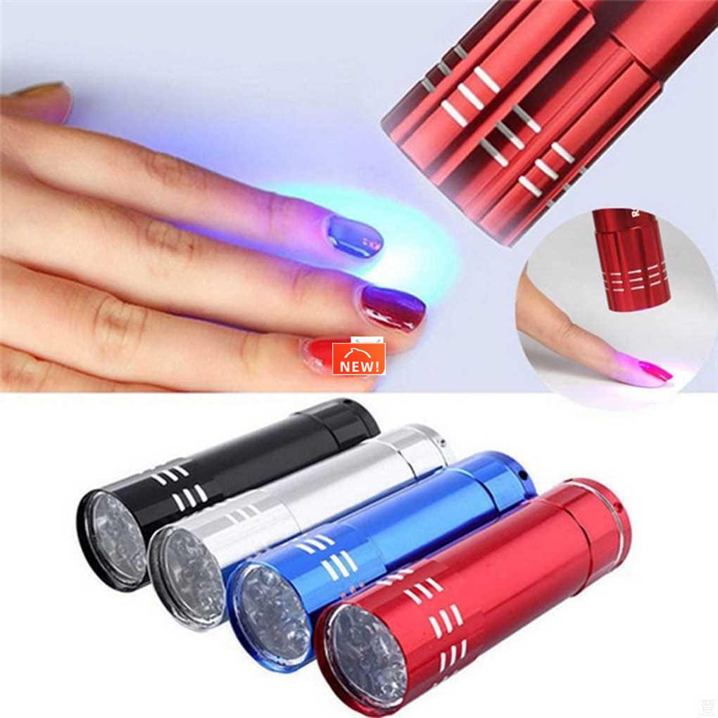 Nail Dryer Mini 9 LED Lights Flashlight UV Lamp Portable
