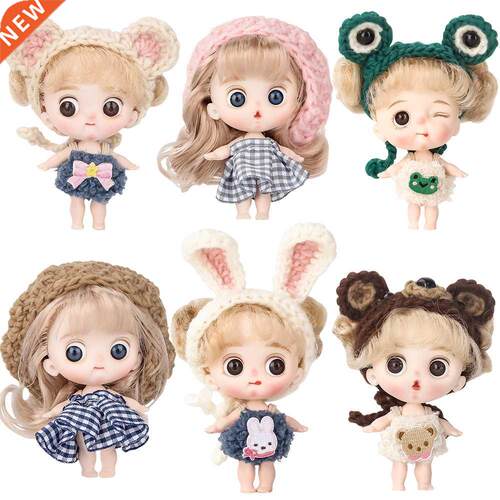 New Mini 1/12 Doll Ball-jointed Boy Girl OB11 Doll Curly Wig