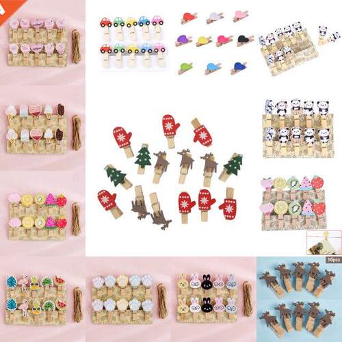 10pcs/pack Girl Heart Net Red Clothespin Craft Decoration Cl