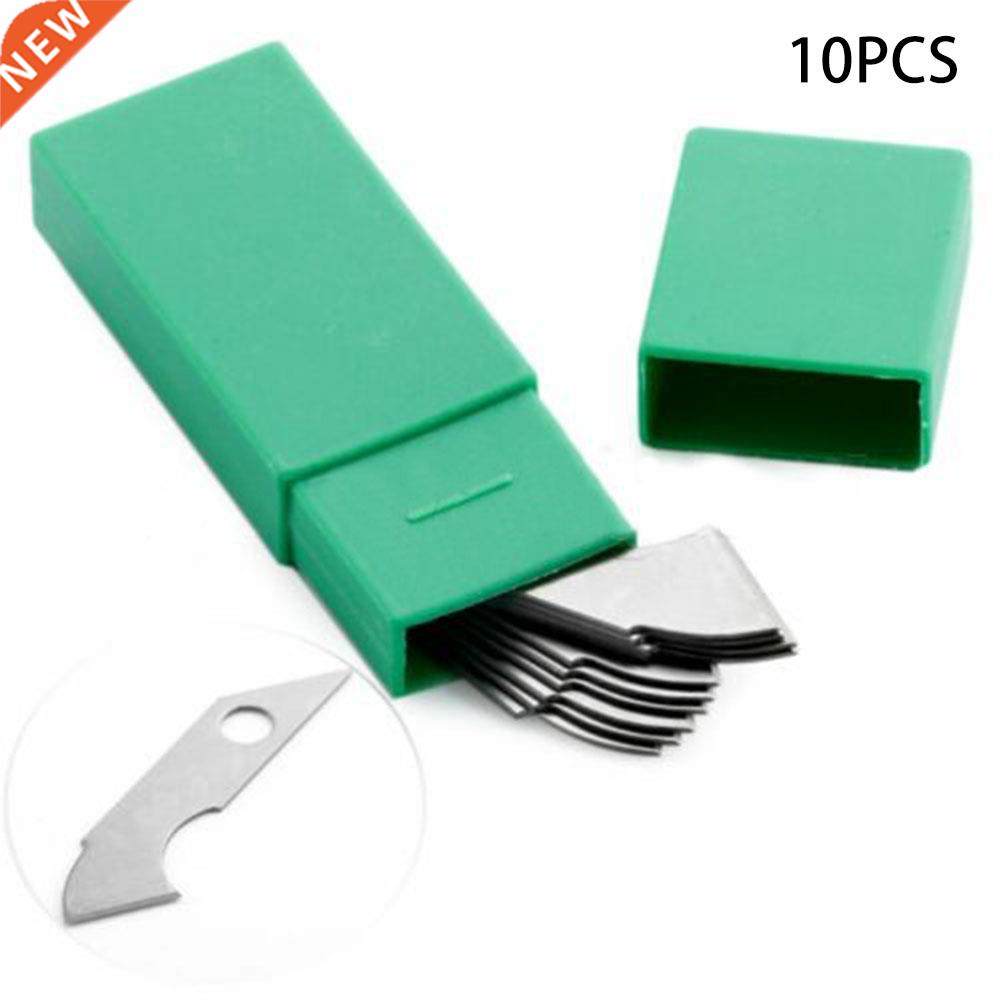 10Pcs Acrylic Plexiglass Cutting Paper Cutter Steel Blades L