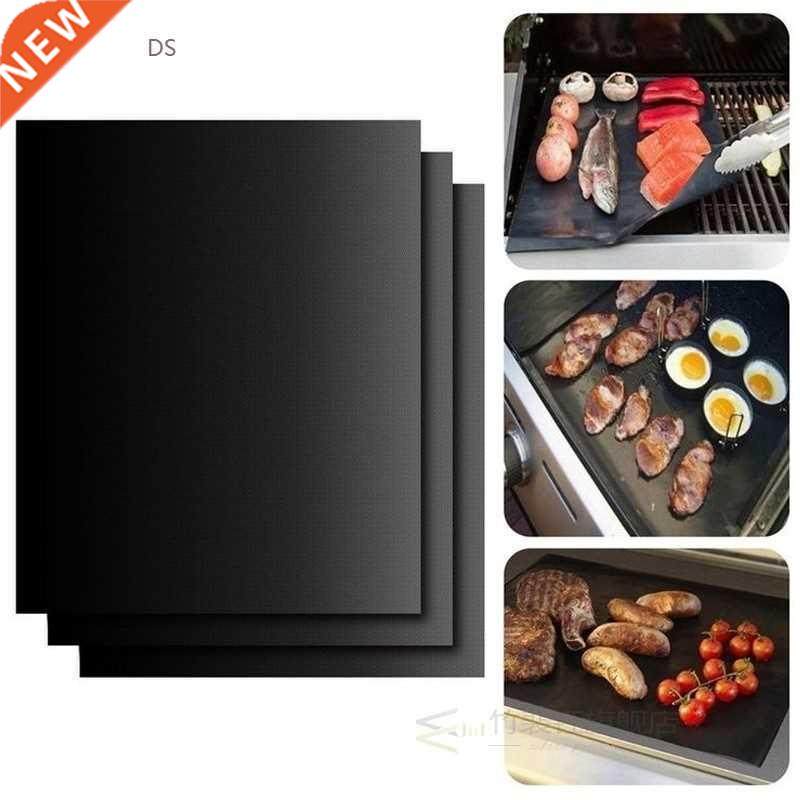 2pcs Non-stick Reusable BBQ Grill Mat 40*33cm Baking Mat Coo