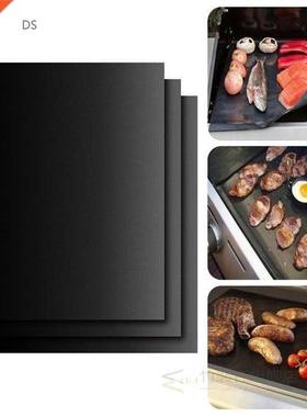 2pcs Non-stick Reusable BBQ Grill Mat 40*33cm Baking Mat Coo