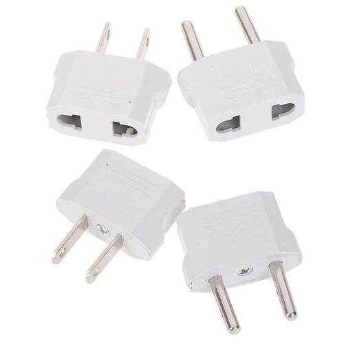 4 Pieces European Usa Eu To Us Plug Us To Eu Plug Travel Cha