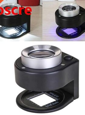 30X Magnifier Metal Folding Cloth Linen Microscope Loupe wit