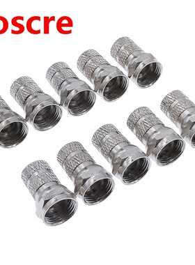 10 Pcs 75-5 F Type Coaxial Cable Connector Plugs Brass mater