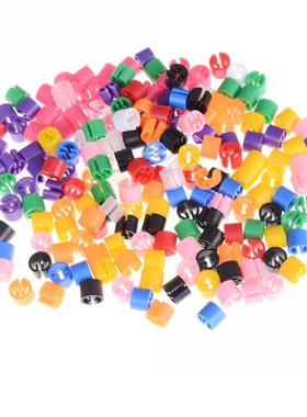 100pcs Plastic Snap On Hanger Size Markers Hangers Clips Cir