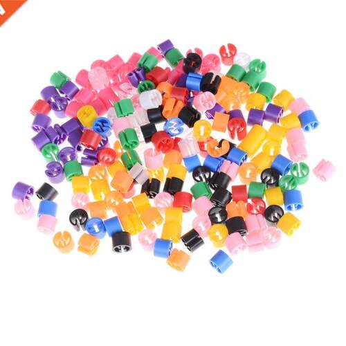 100pcs Plastic Snap On Hanger Size Markers Hangers Clips Cir