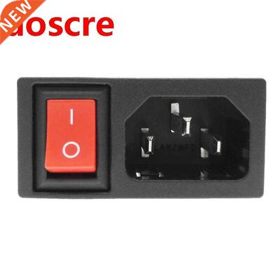 Rocker Switch Red AC power Socket outlet C14 10 A 2 Pins hig