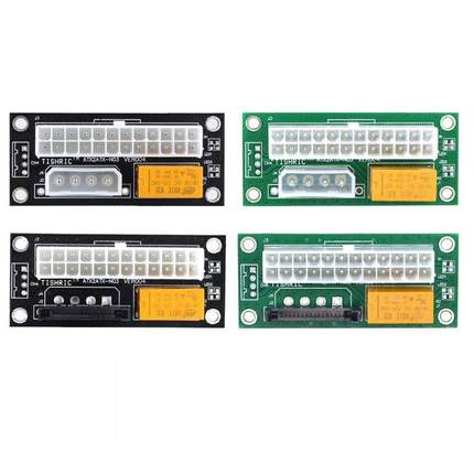 5/10PCS 24Pin to 4Pin/SATA Dual PSU Power Supply Sync Adapte