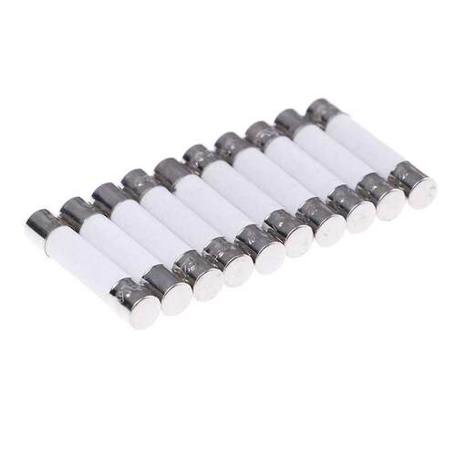 6x0mm 10 Pcs Microwave Ceramic Fuse Electric 20A 250V Home