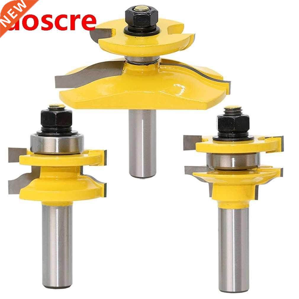3pcs 1/2 '' Shaft Rail Stile Blade Cutter Panel Cabi