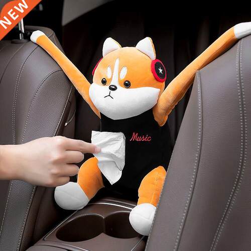 Car Tissue Box Pumping Car with Hanging Car Inner Armre Bo