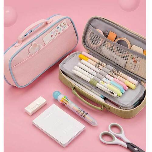 Angoo Handbag style Pen Pencil Bag Case Nice Color Washable