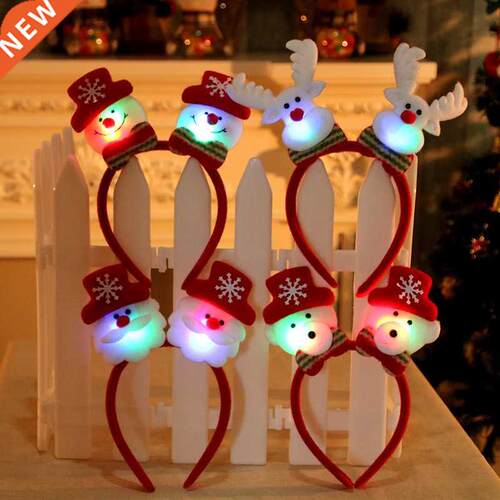 Christas Headband with Flashlight Christas Decorations Gif