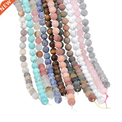 Polish Round Matte Frosted Tiger Eye Turquoises Agates Natur