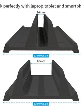 K1KF Vertical Laptop Stand Adjustable Double Dock Vertical D