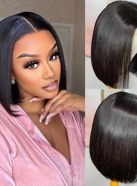 Straight Bob Wig Lace Front Human Hair Wigs Brazilian Bone S