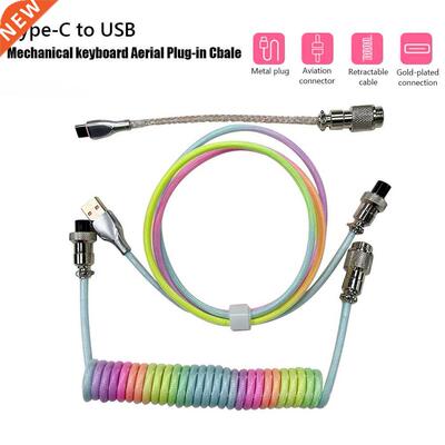 Mechanical Keyboard Coiled Cable Wire Type C Custom Usb Port