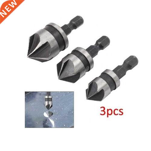 3pcs Hex Countersink Boring Set 适用于 Wood Metal Quick Chan
