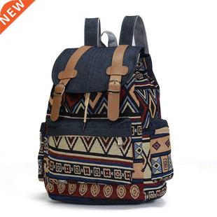 Vintage Women Backpack Ethnic Bohemi High Backpacks Quality