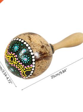 Coconut Shell Sand Hammer Shaker Gourd Kashaka Indonesia Sha