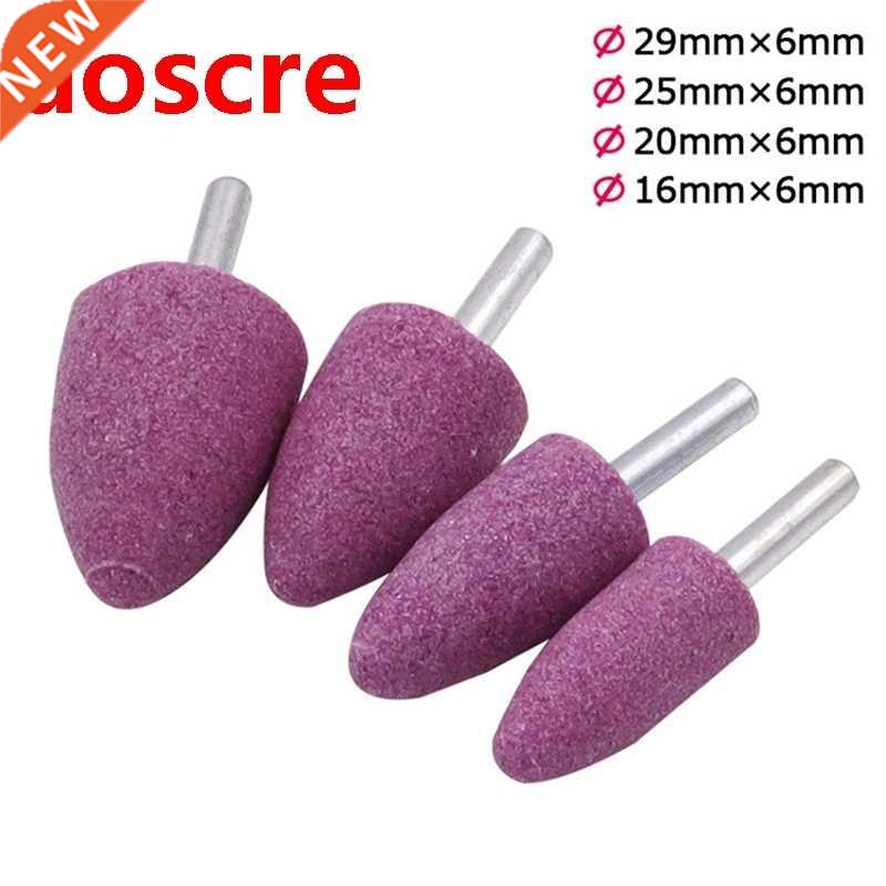 6mm Shank Diameter Red Corundum Conical Grinding Wheel Grind